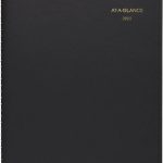 AT-A-GLANCE 2023 Weekly Planner, Quarter-Hourly Appointment Book, 8-1/4" x 11", Large, Black (7095005)